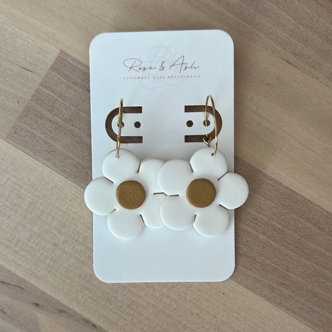 Clay Daisy Hoops