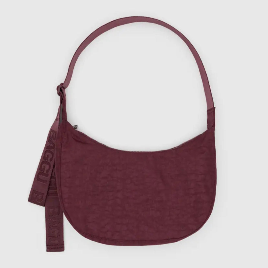 Baggu, Medium Nylon Crescent Bag, Various Colours (Painted Wildflower & Mahogany)
