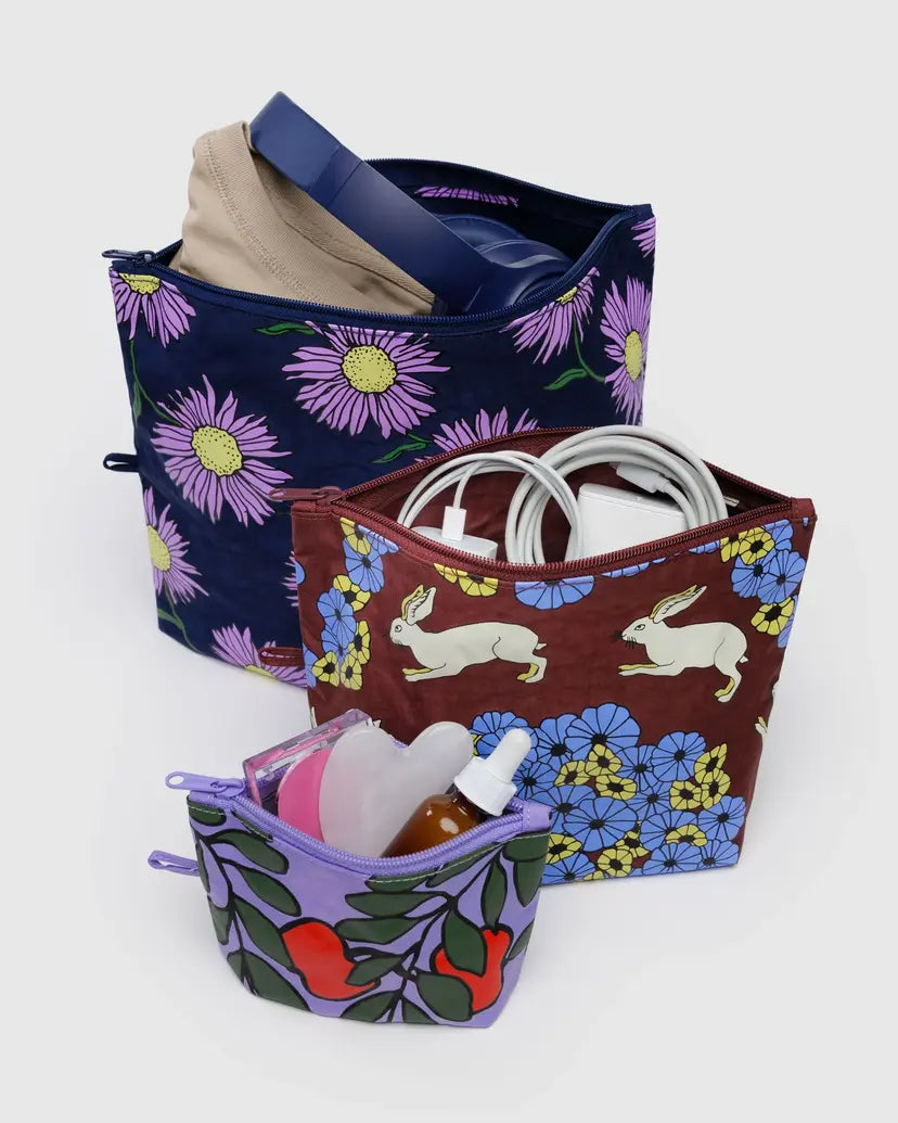Baggu, Go Pouch Set, Night Orchard