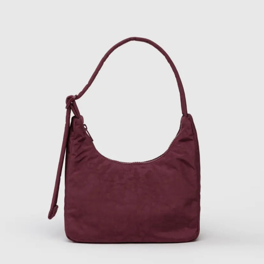 Baggu, Mini Nylon Shoulder Bag, Mahogany