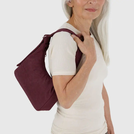 Baggu, Mini Nylon Shoulder Bag, Mahogany