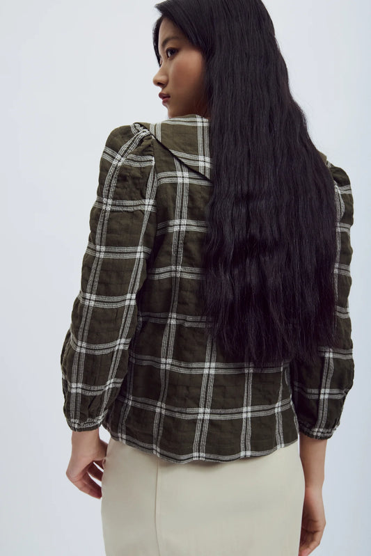 Eve Gravel, Lucila Top, Khaki/Cream