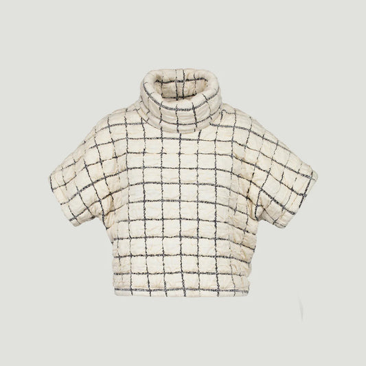 Marigold, Mercedes, Funnel Neck Top, Cream