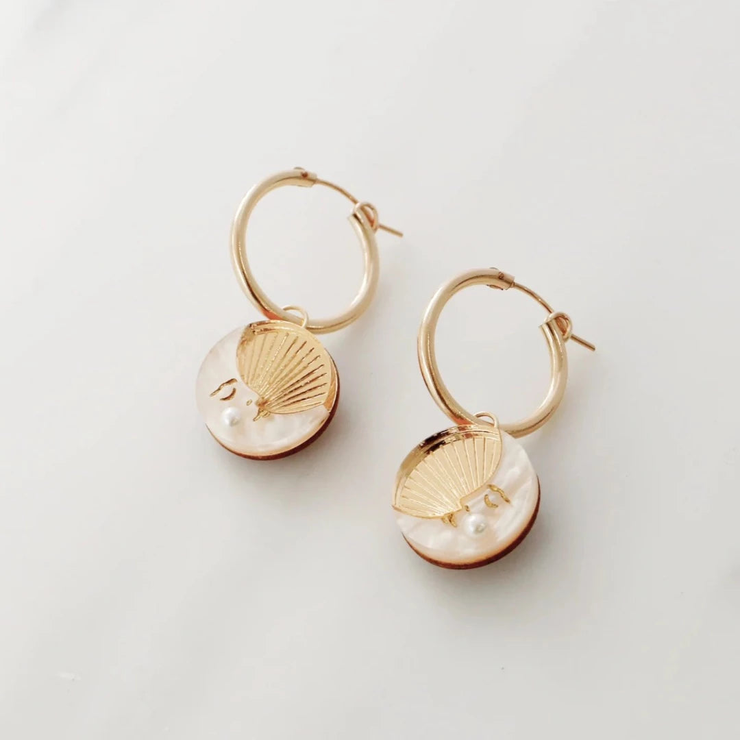 Moon II Hoops, Gold