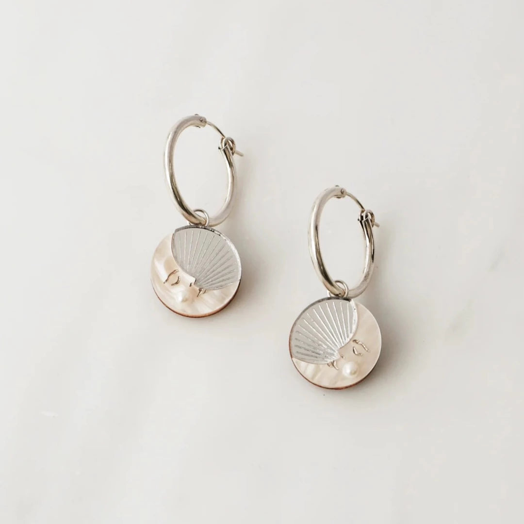 Moon II Hoops, Silver