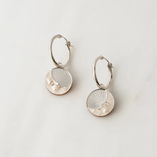 Wolf & Moon, Moon II Hoops, Silver