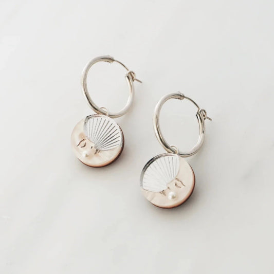 Wolf & Moon, Moon II Hoops, Silver