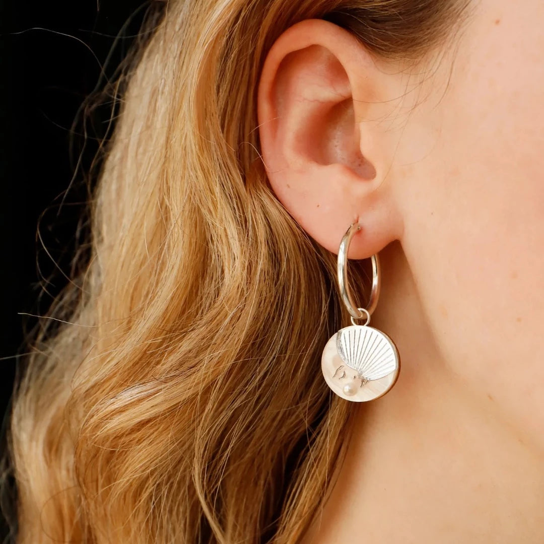 Moon II Hoops, Silver