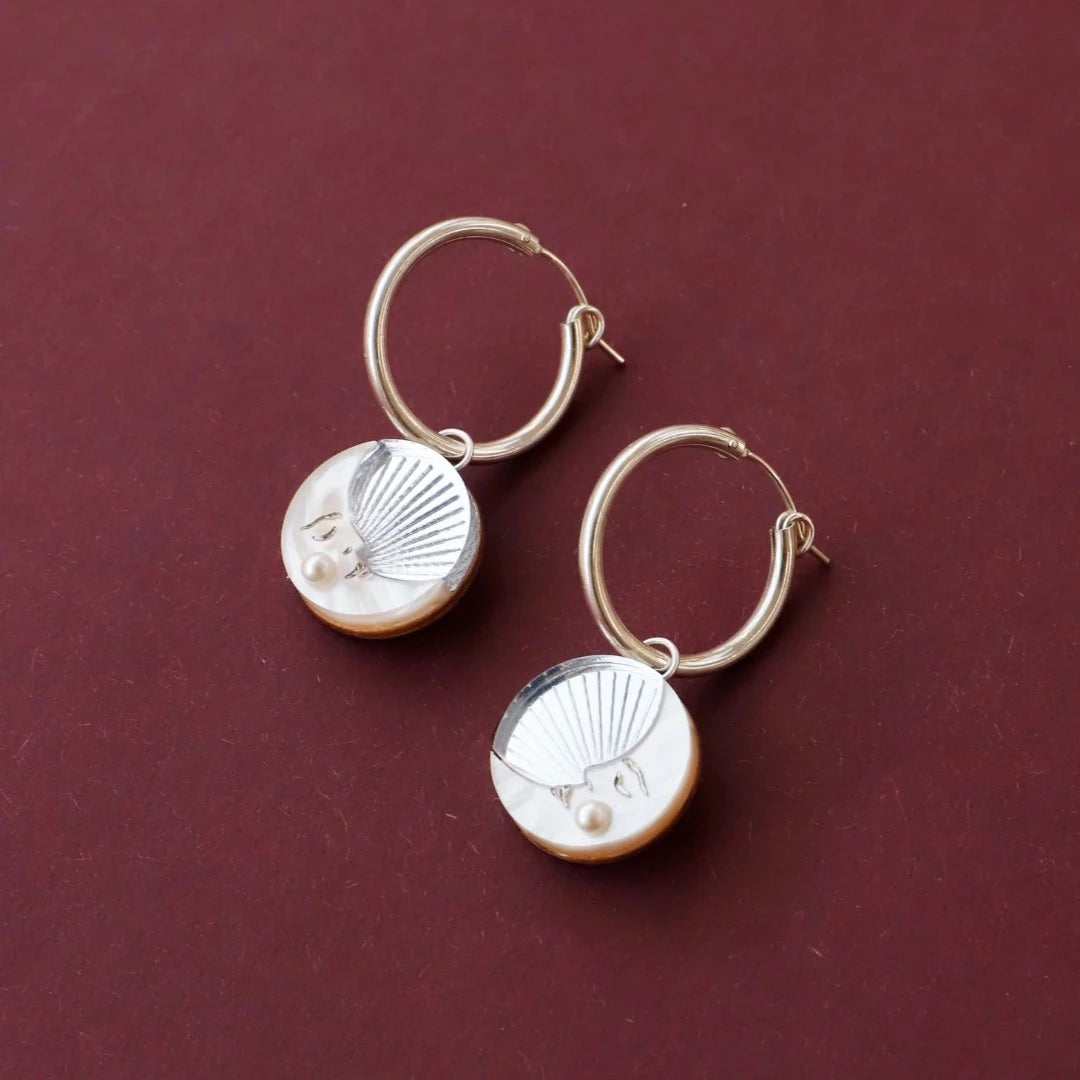Moon II Hoops, Silver