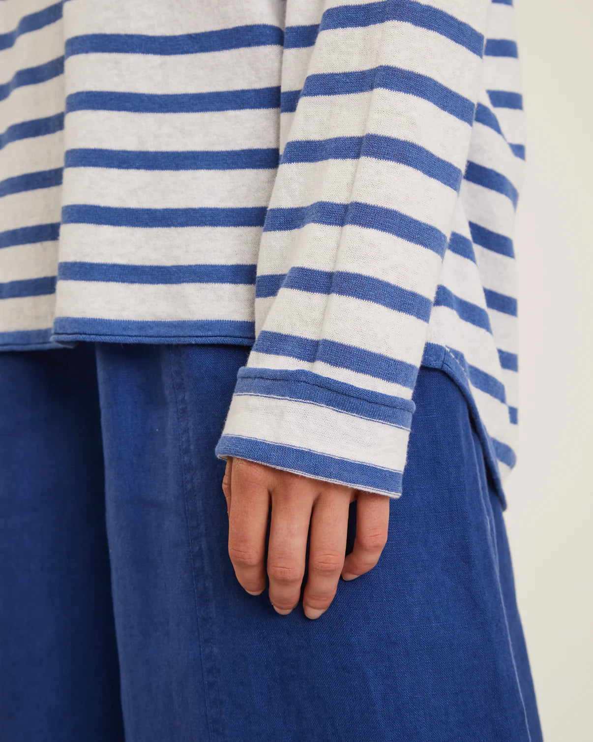 Naif, Domi Pants in Washed Linen, Ocean Blue