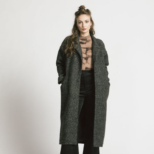 Allison Wonderland, Viscount Coat, Grey Twill Wool