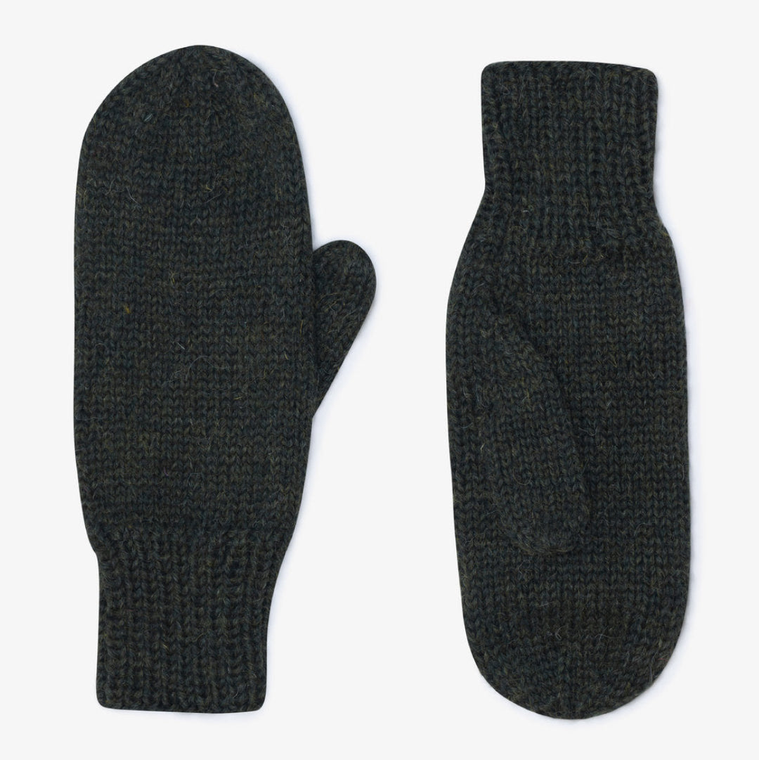 Milo & Dexter, Classic Wool Mittens, Forest Green