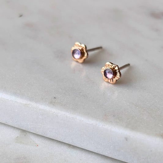 Strut Jewelry, Mini Flower Studs