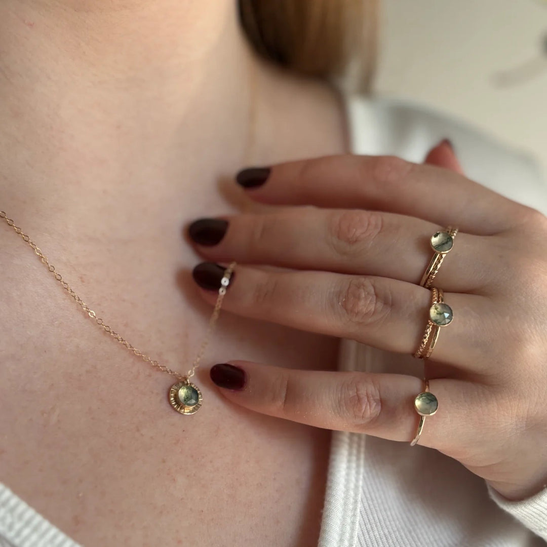 Strut Jewelry, Serpentine Texture Stacking Ring