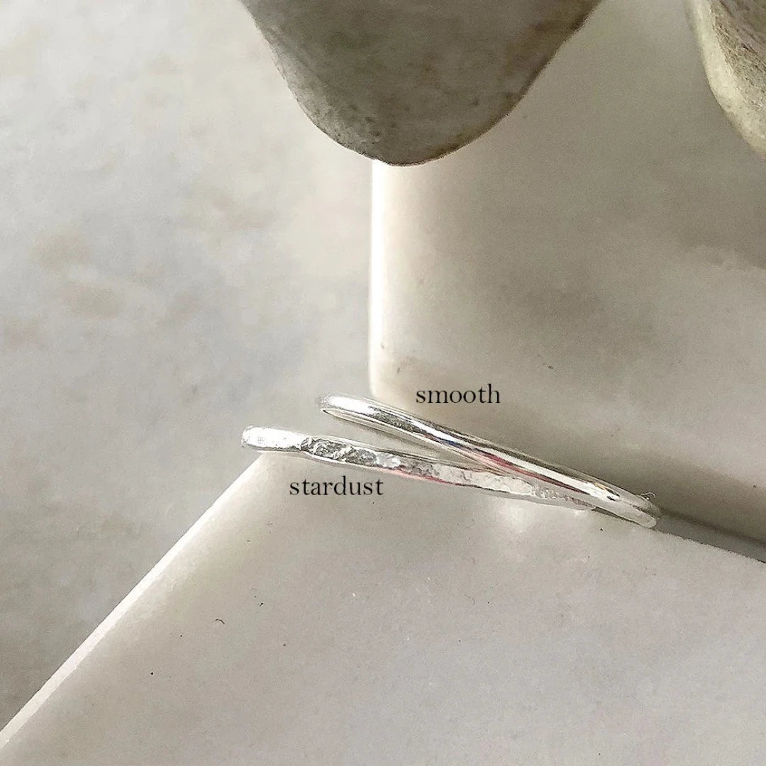 Strut Jewelry, Sterling Silver Stacking Ring, Smooth