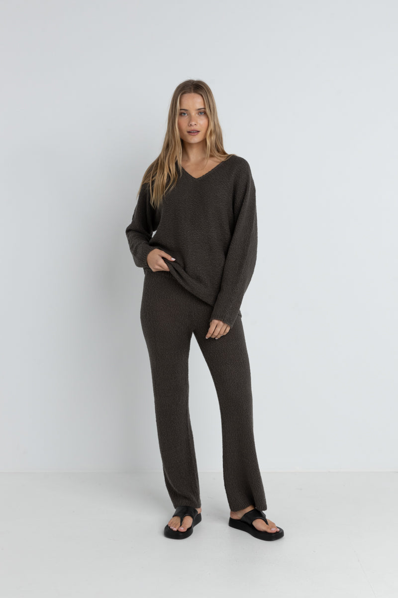 Rhythm, Adele Knit Pant, Graphite