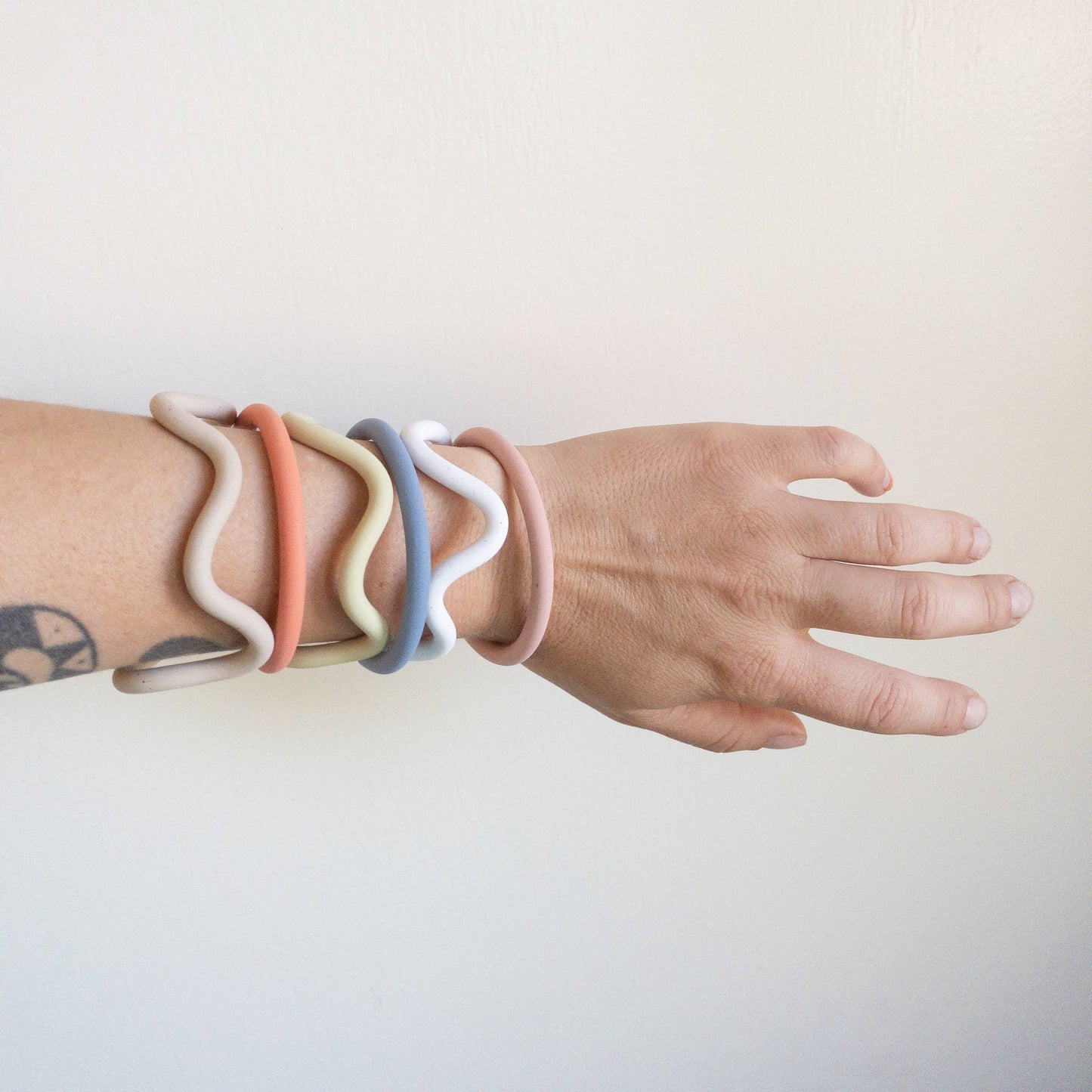 Squiggle Goddess Bracelet - Coral with Magnetic Clasp