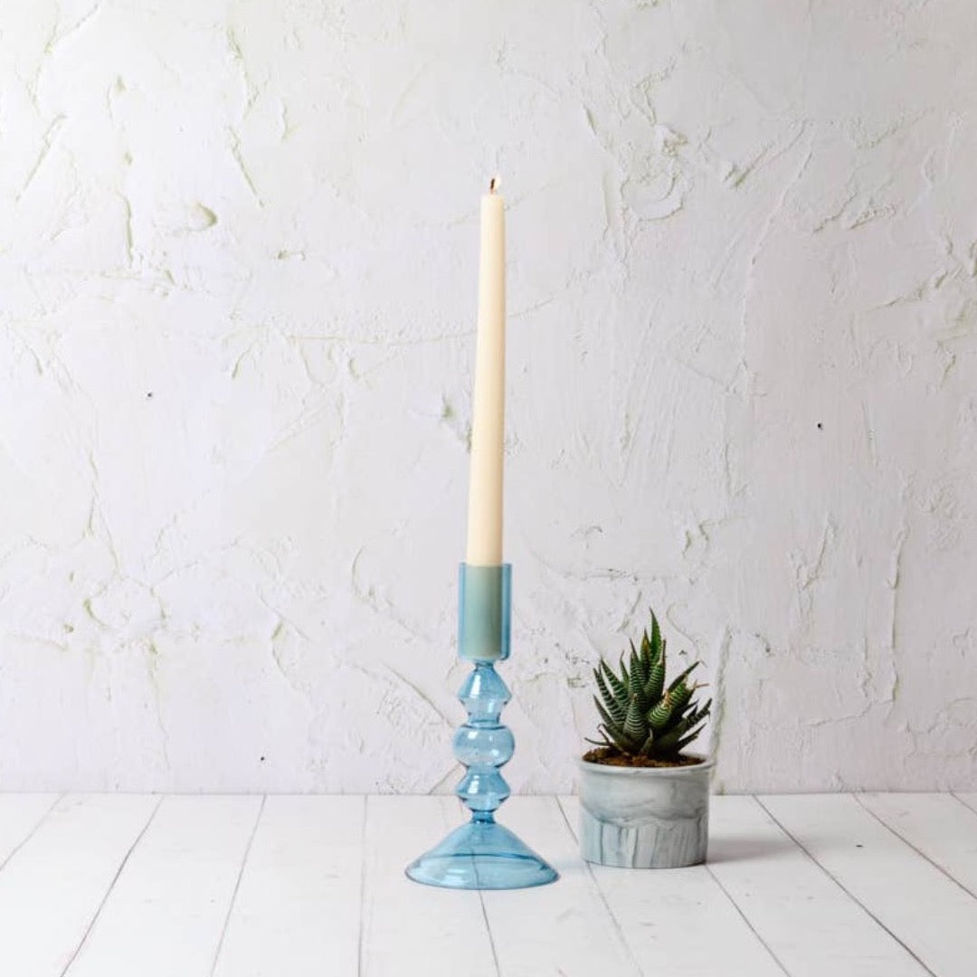 Wisteria Candleholder, Blue