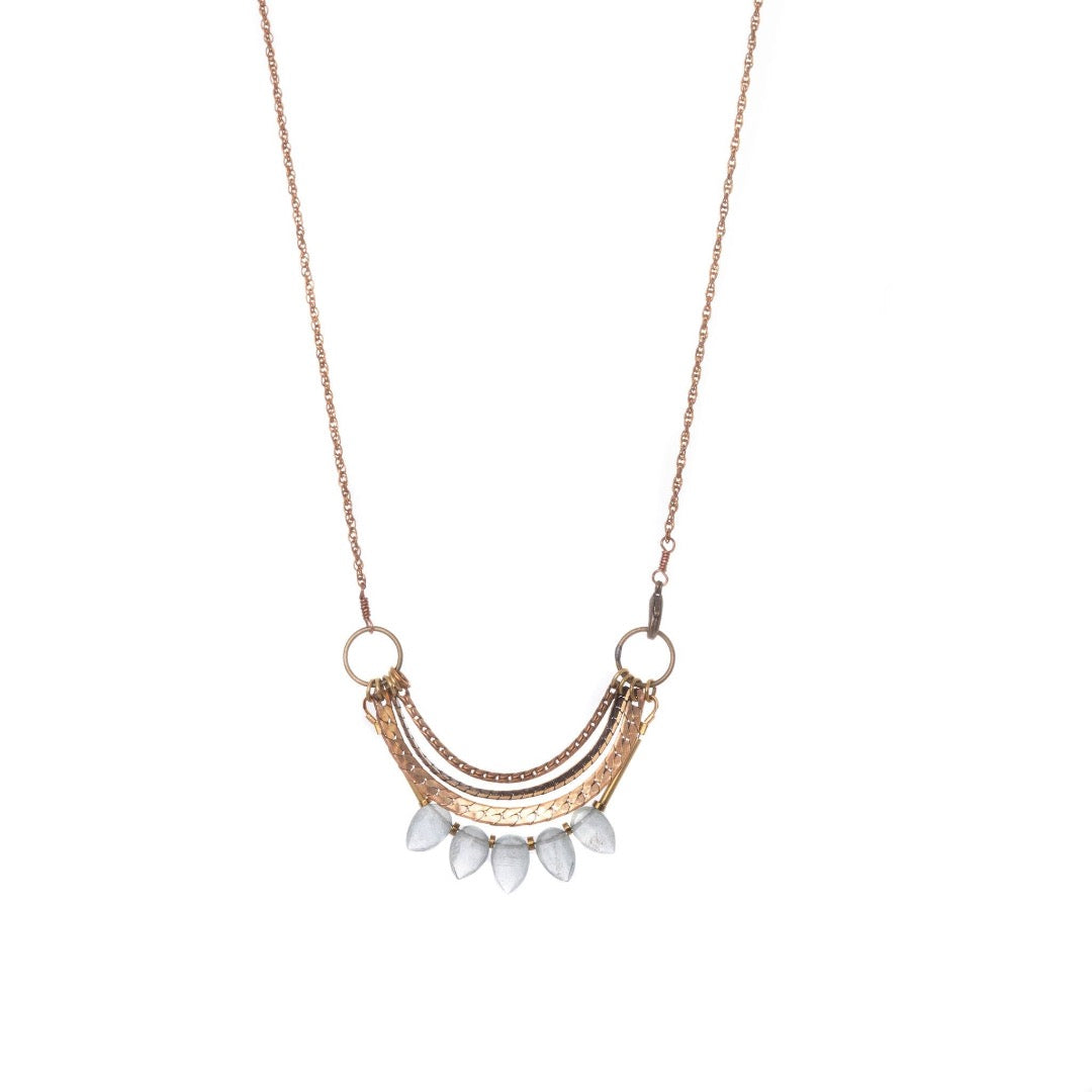 Yama 2-in-1 Necklace, Moss Aquamarine