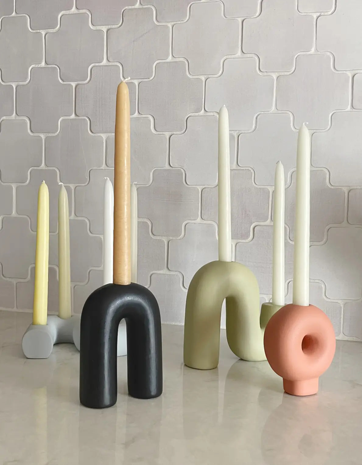Bagel Taper Candle Holder