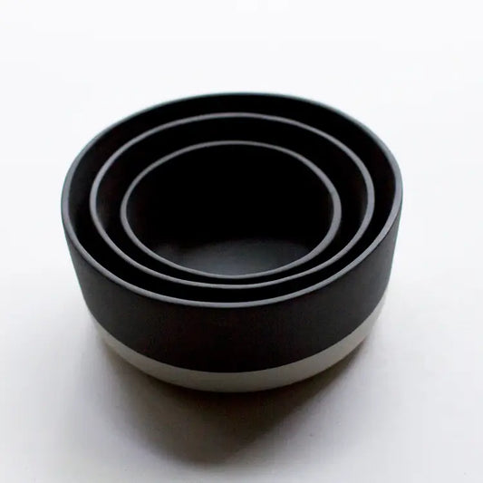 Black Banded Nesting Bowl, Medium