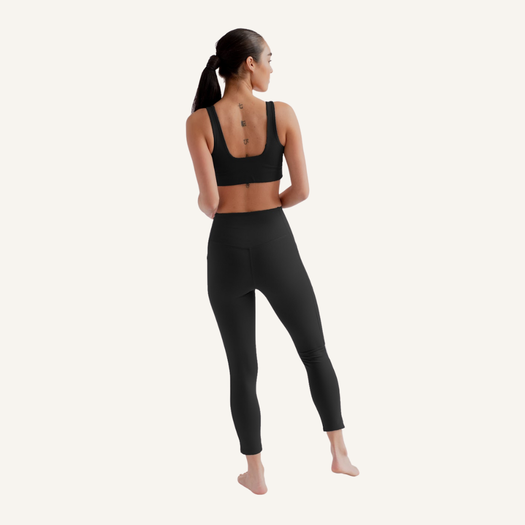 High Rise Pocket Leggings - Black