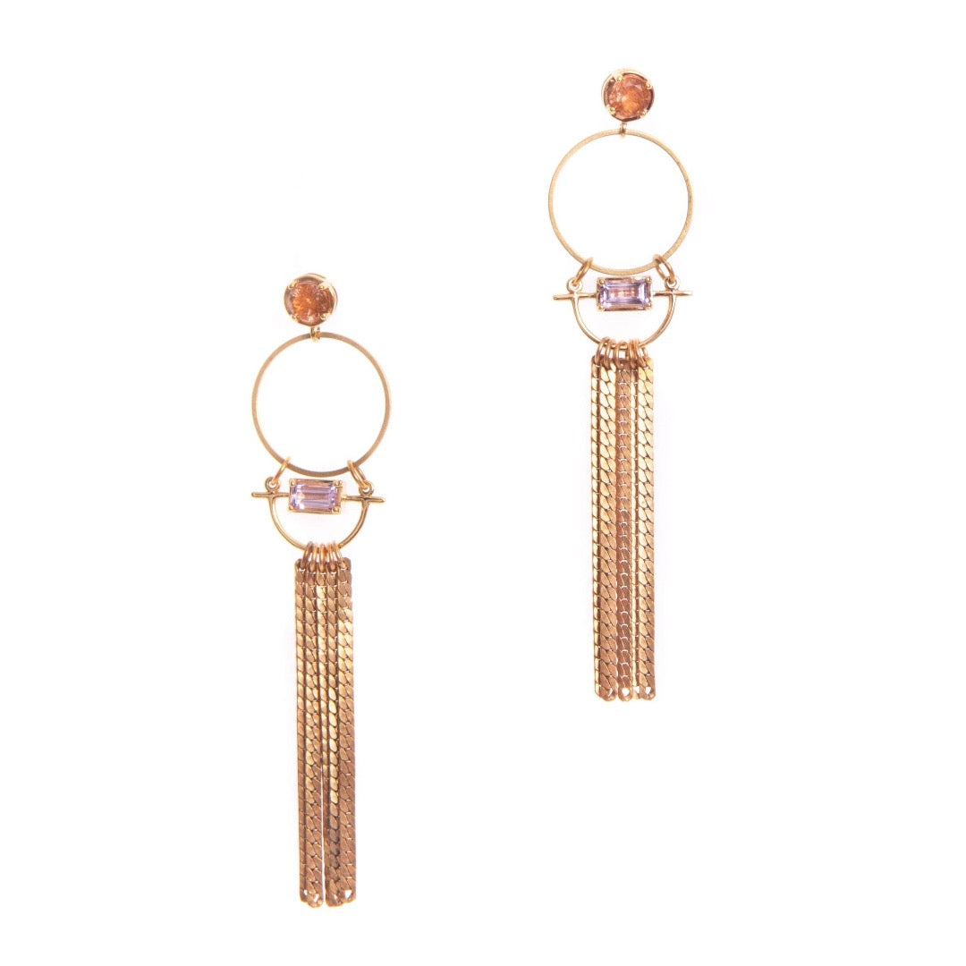 Venus Earrings, Pink Amethyst