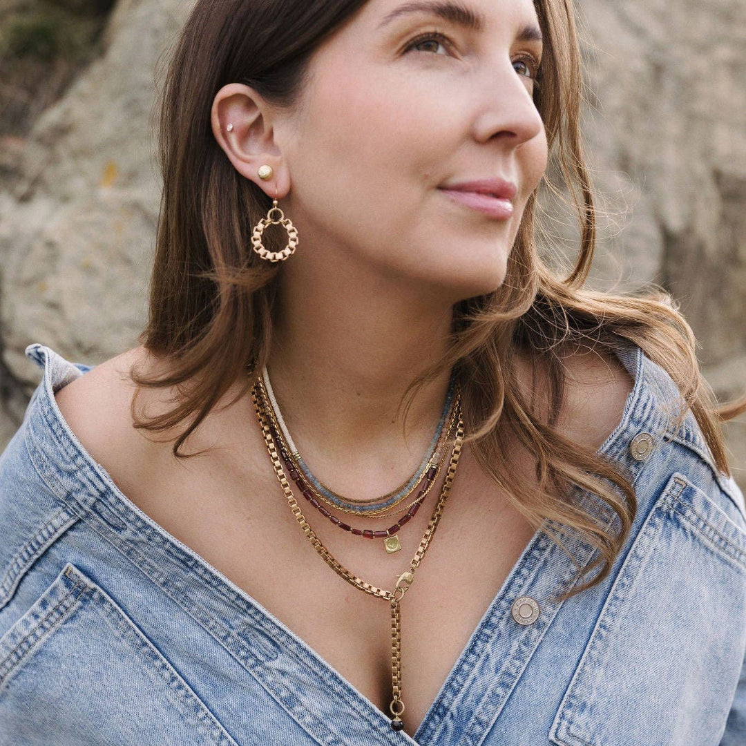 Hailey Gerrits, SS26 XL Box Chain Lariat Multi-Way Necklace