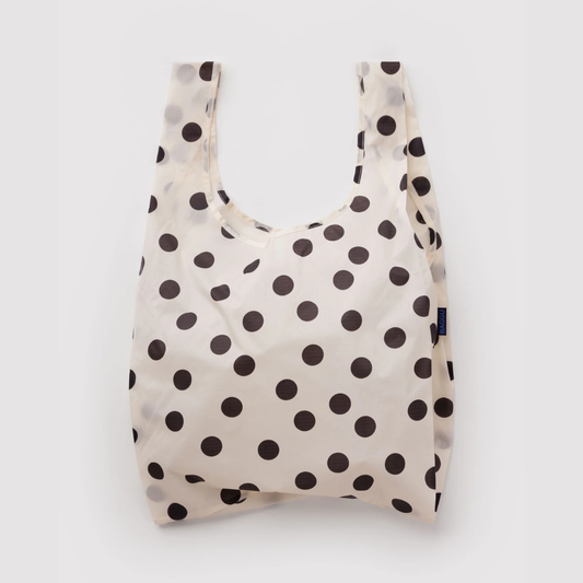 Baggu, Standard Baggu, Cream and Black Polka Dot