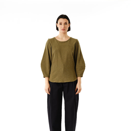 Jennifer Glasgow, Serene Blouse, Olive