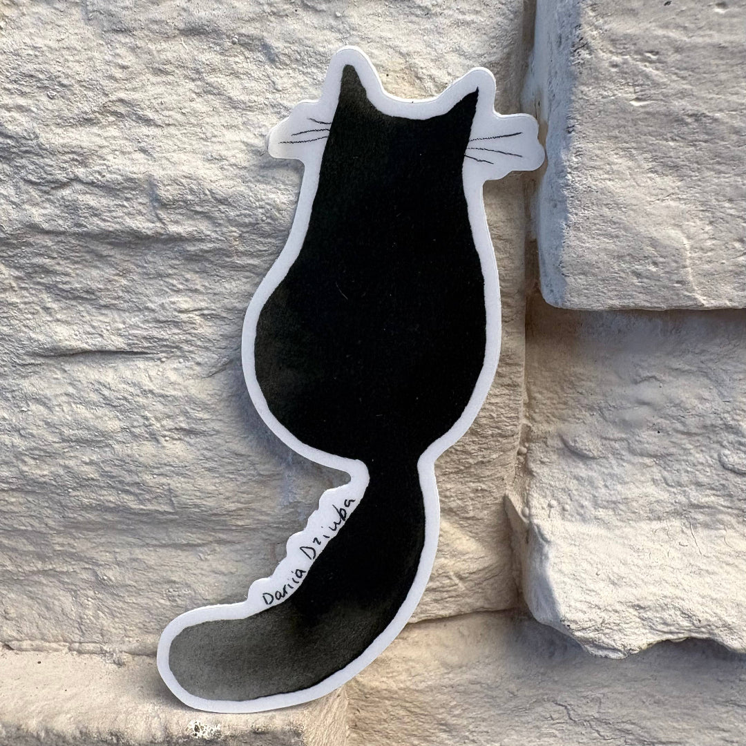 Sitting Ink Kitty Sticker