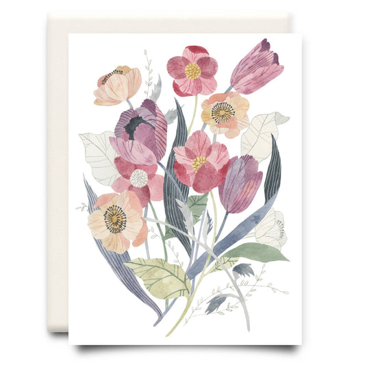 Tulip Bouquet, Floral Greeting Card