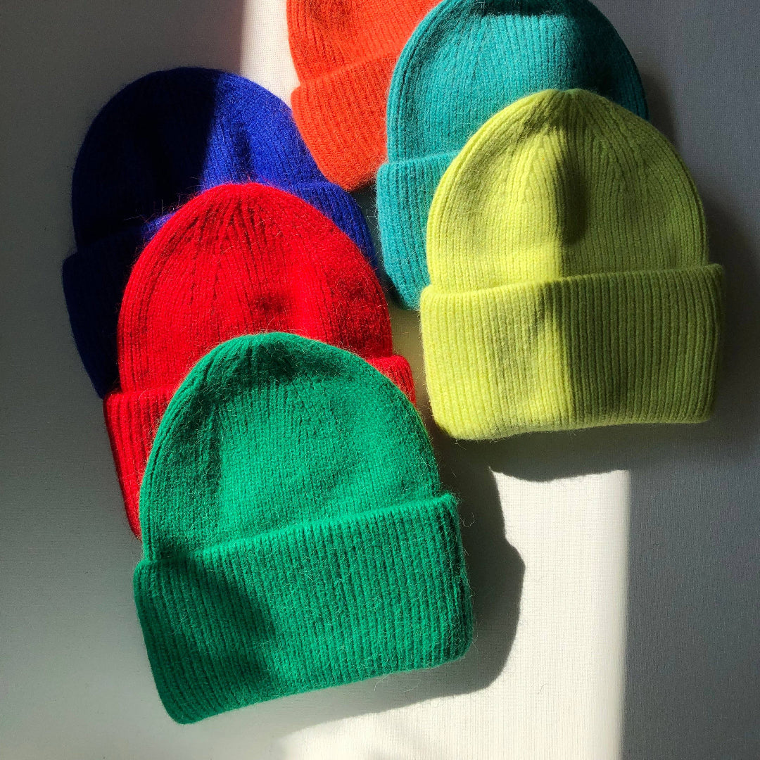Billy Bamboo, Royal Angora Beanie, Red Coral