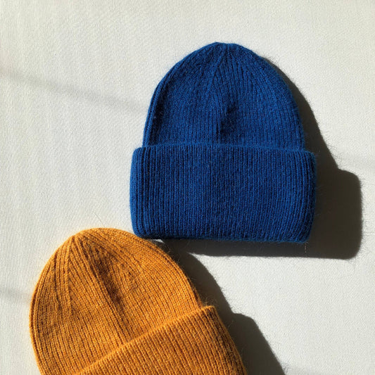 Billy Bamboo, Royal Angora Beanie, Blue Sapphire