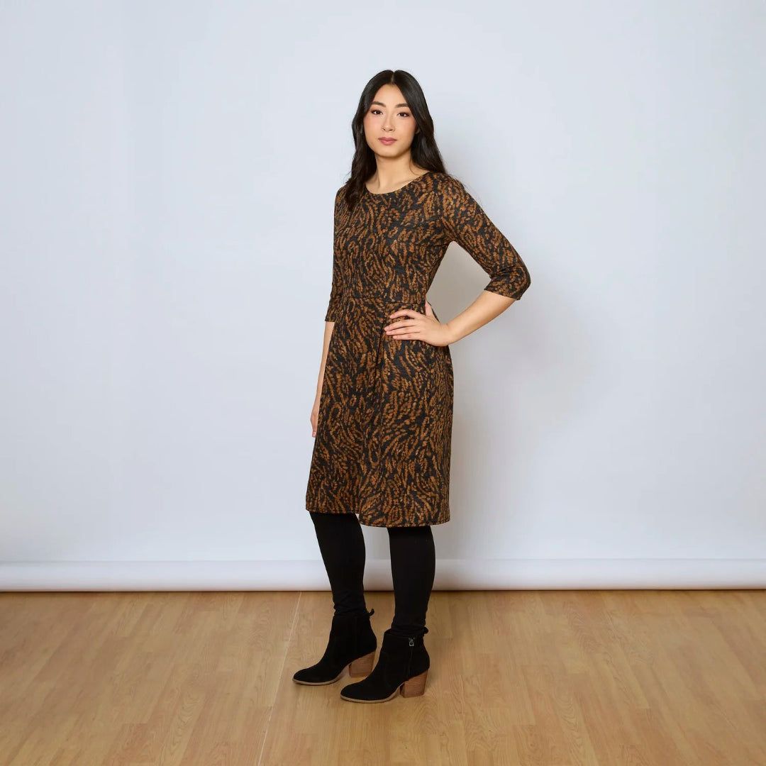 Tangente, Meadow Dress, Rust Print