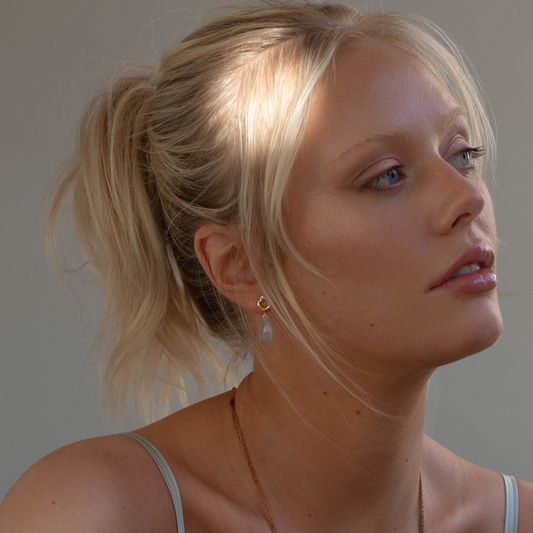 Hailey Gerrits, Jupiter Earrings, Blue Lace Agate