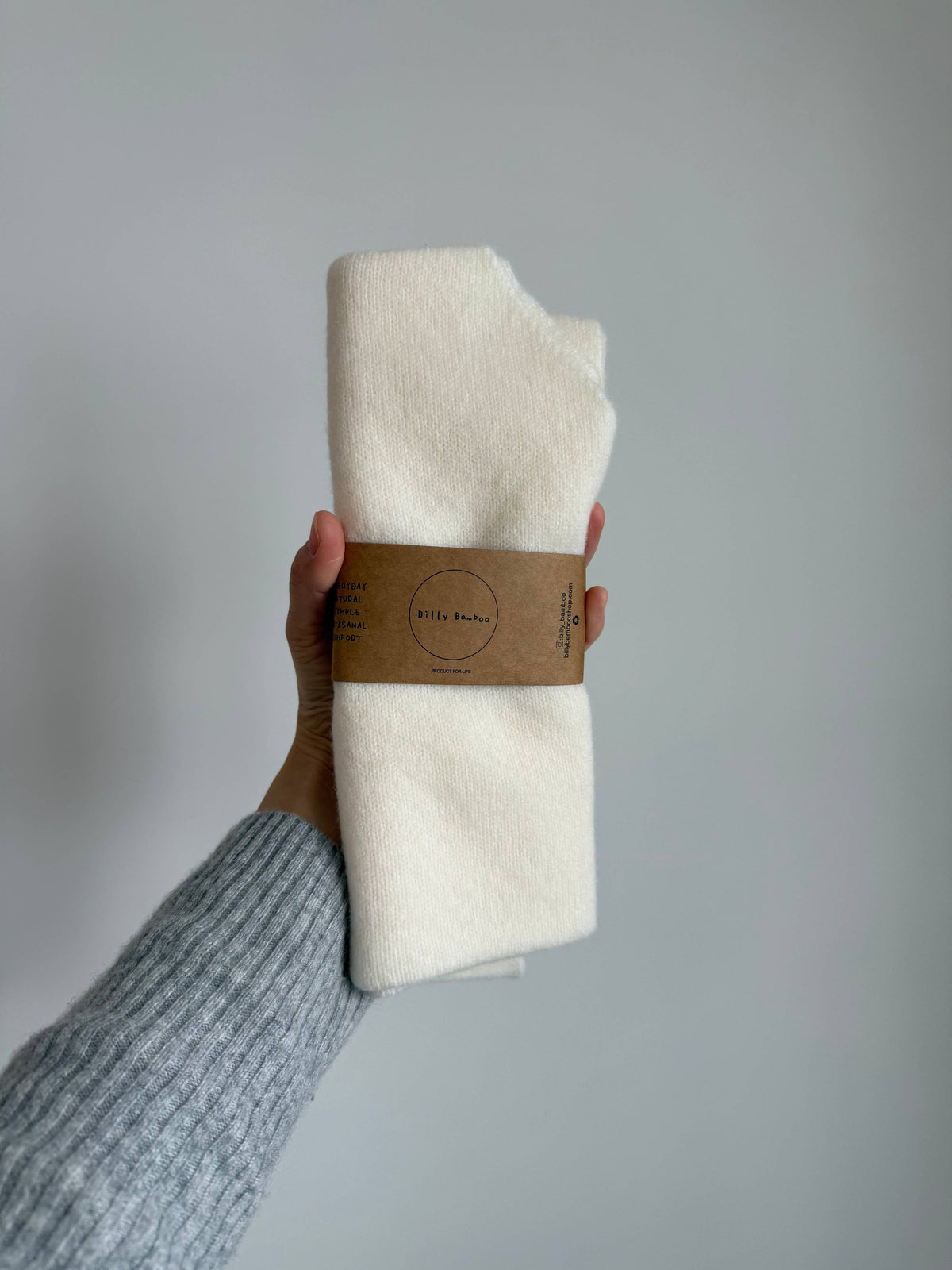Billy Bamboo, Fuzzy Wool Cravat Scarf, Oatmeal