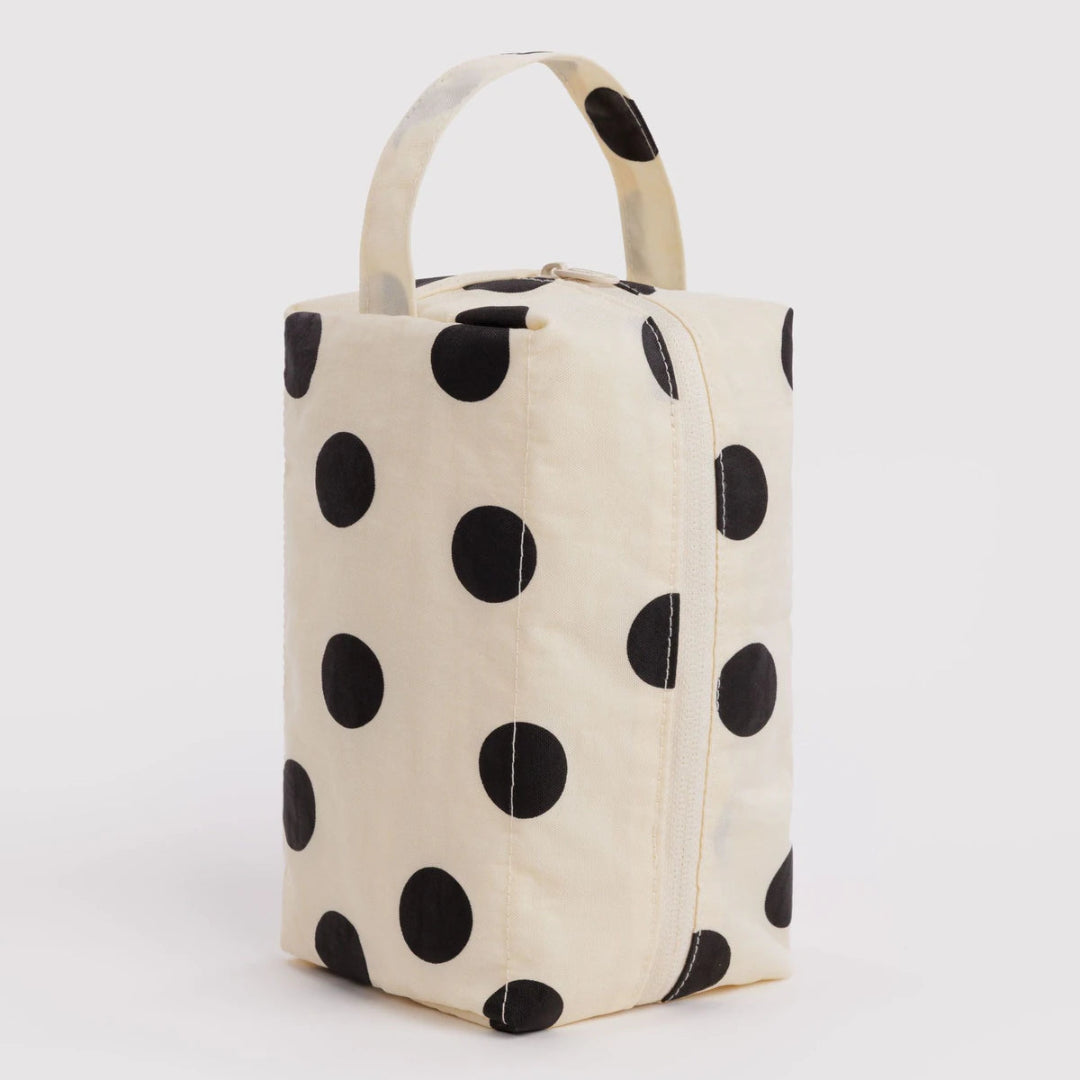 Baggu, Dopp Kit, Cream and Black Polka Dot