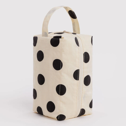 Baggu, Dopp Kit, Cream and Black Polka Dot