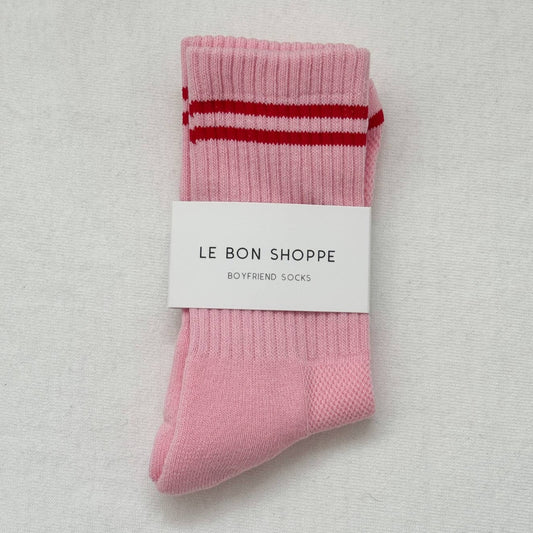 Boyfriend Socks, Amour Pink