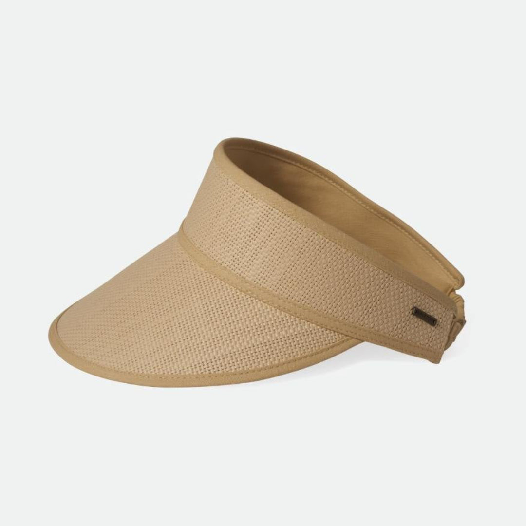 Brixton, Newport Straw Visor, Black/Natural