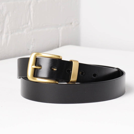 Uppdoo, Veneto, Italian Leather Belt, Black