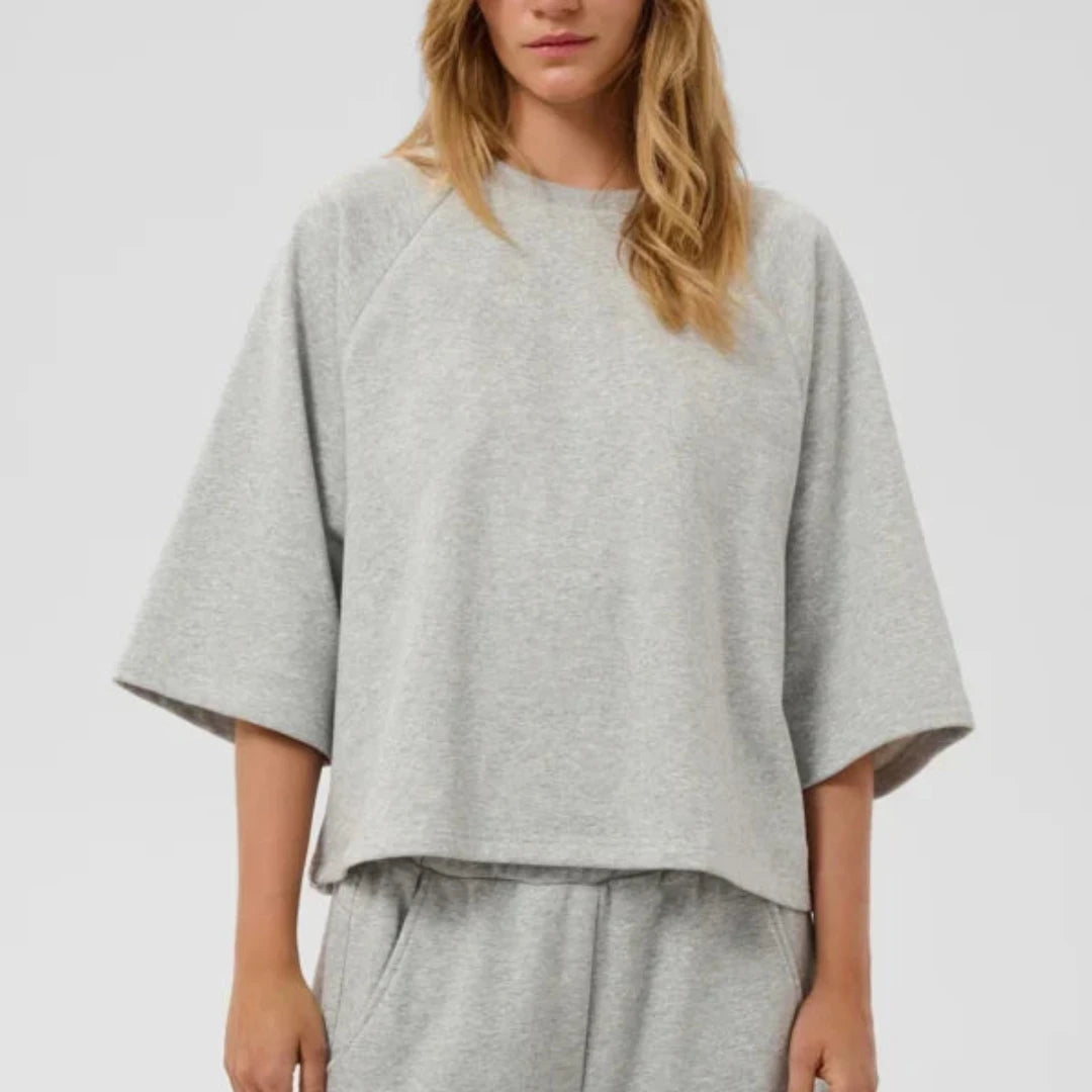 Soaked, Nadie Sweatshirt 3/4, Grey Melange