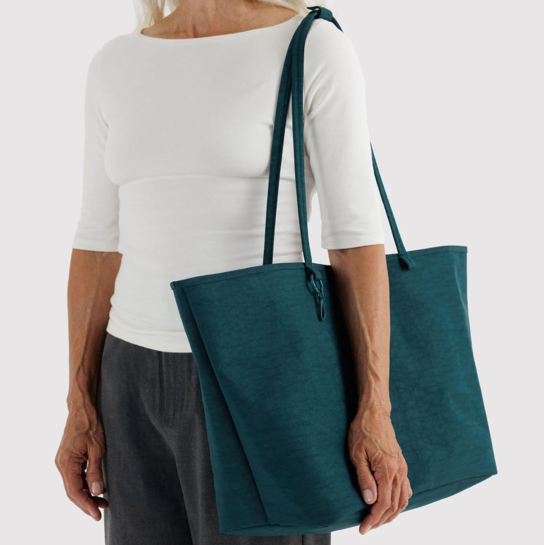 Baggu, Large Nylon Reversible Tote, Deep Sea Mix