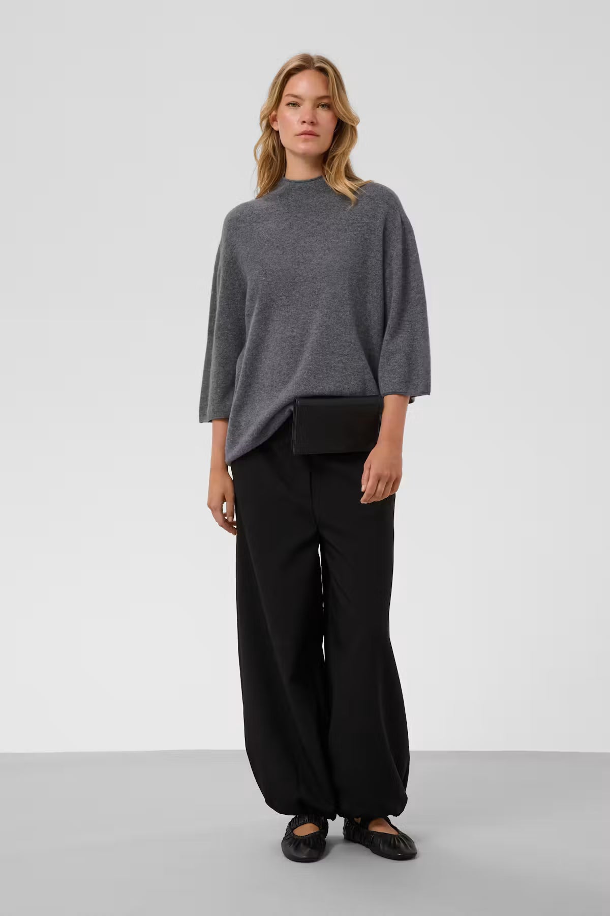 Soaked, Sida Pullover, 100% Wool, Grey Melange