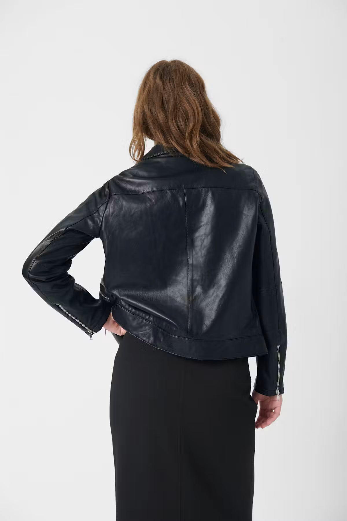Soaked, Maeve Leather Jacket, Black