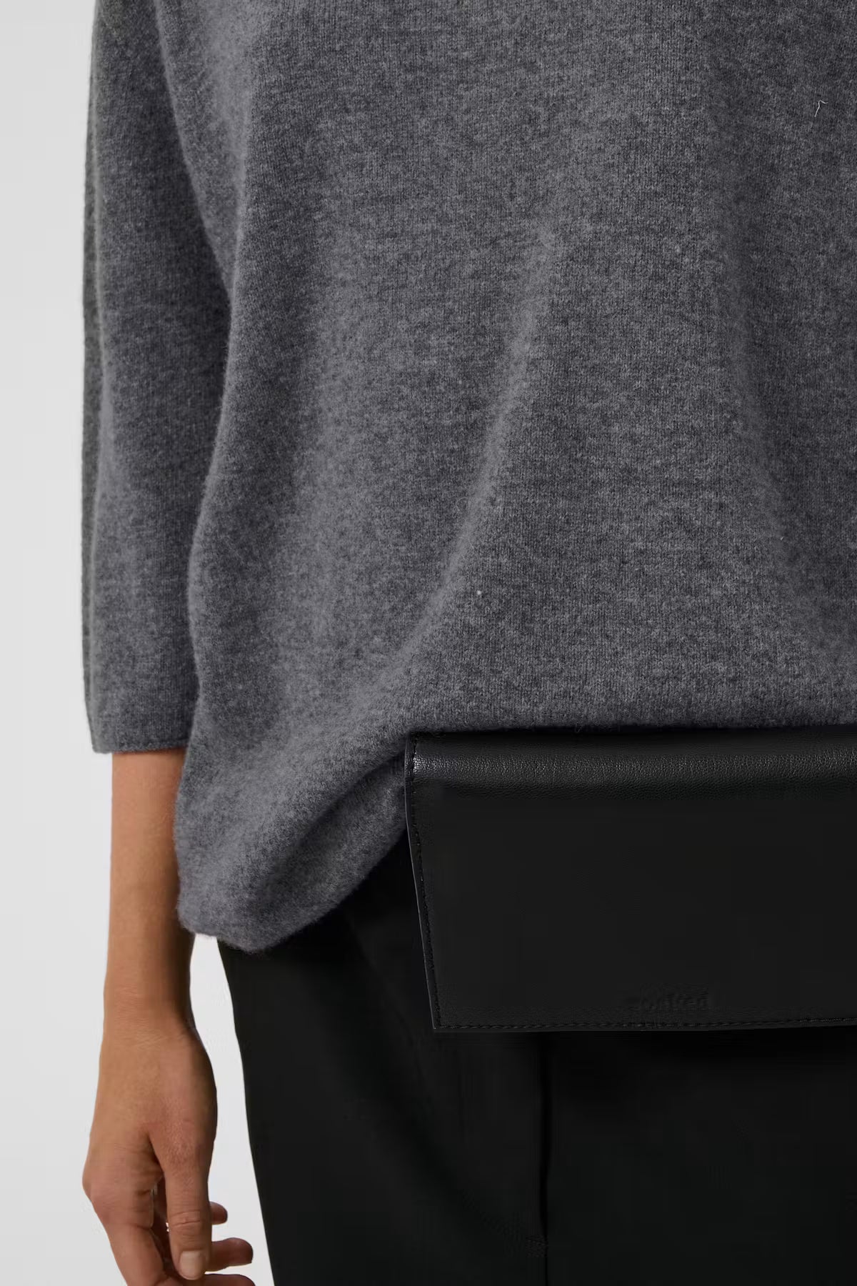 Soaked, Sida Pullover, 100% Wool, Grey Melange