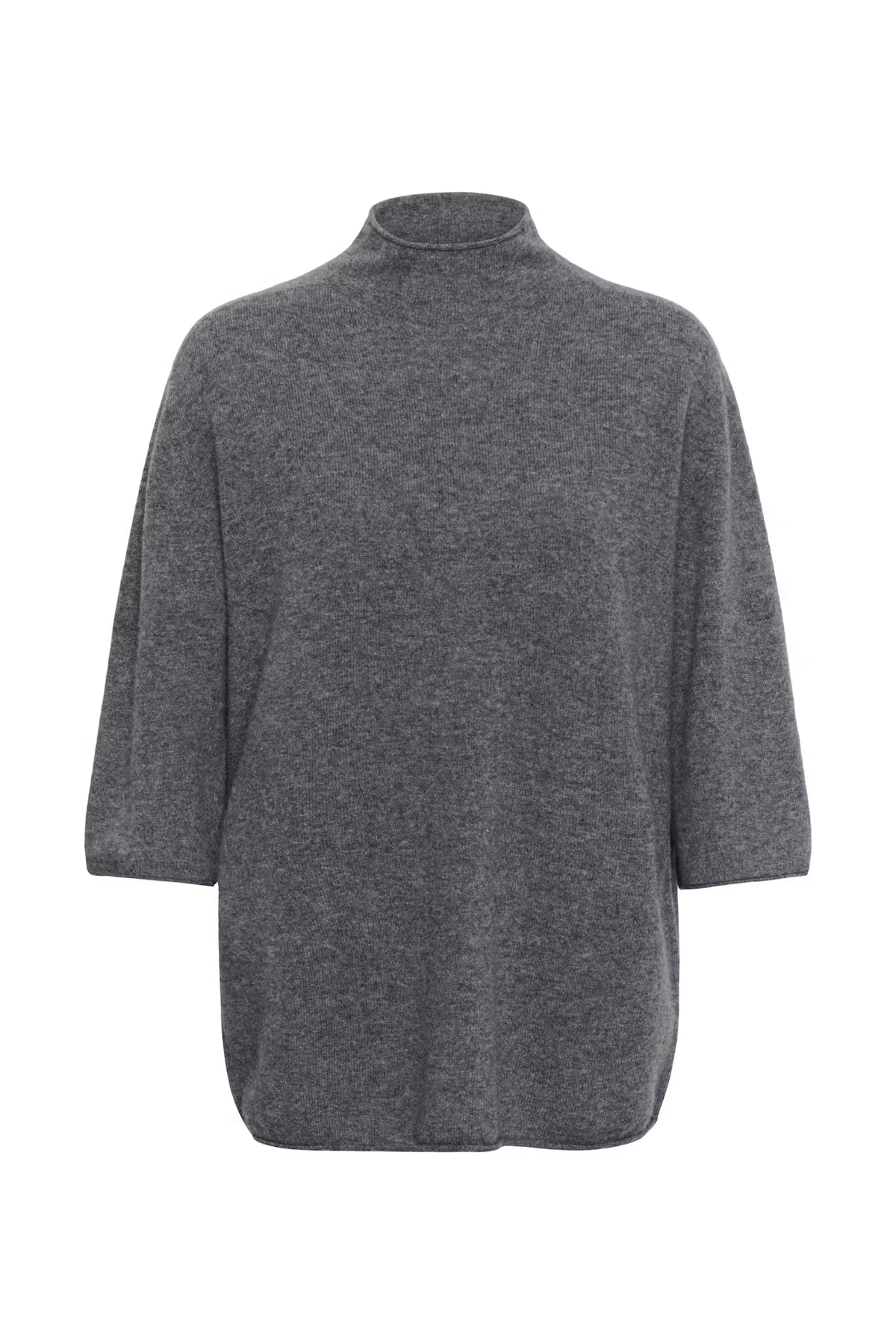 Soaked, Sida Pullover, 100% Wool, Grey Melange