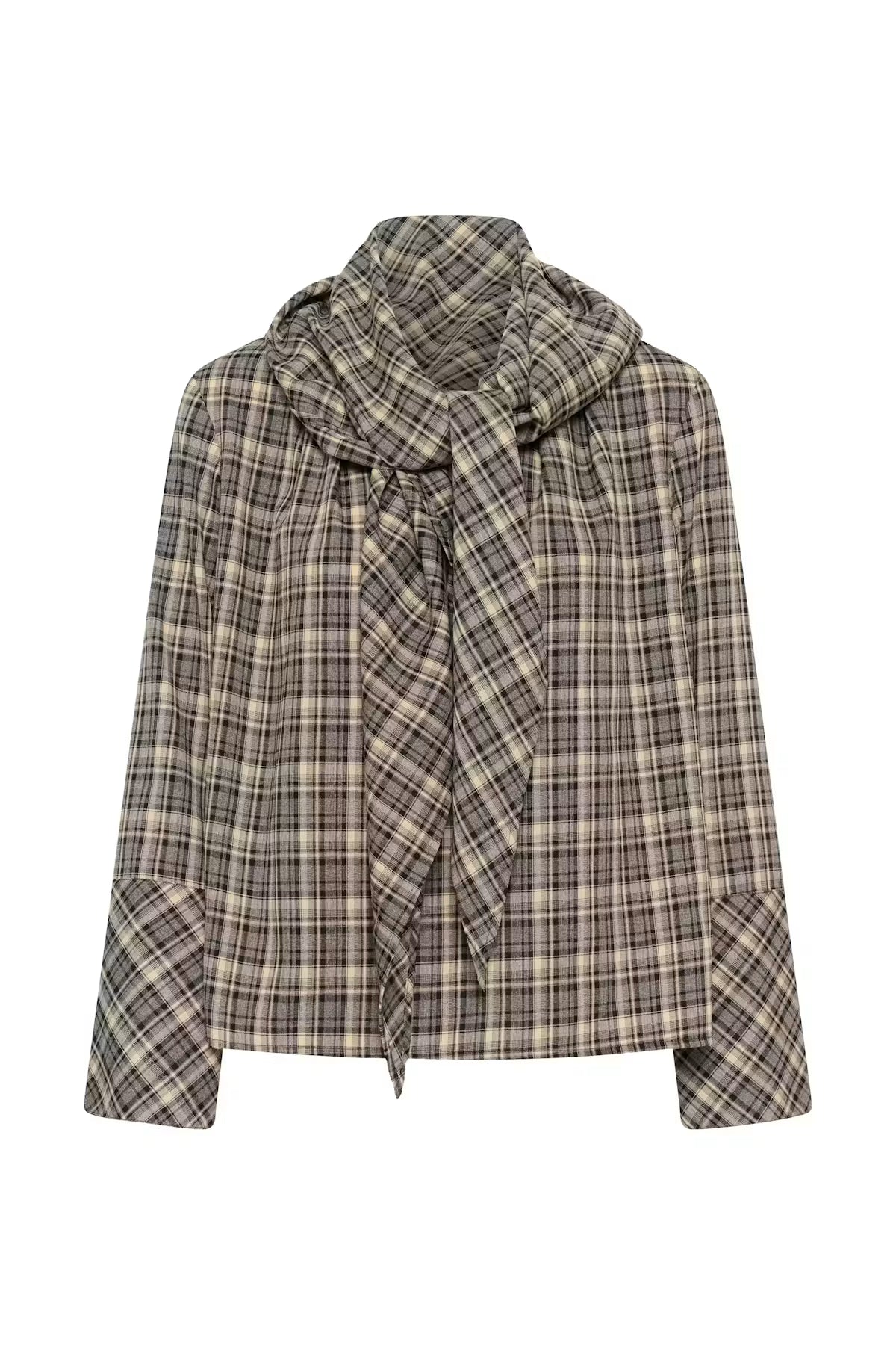 Soaked, Shiba Blouse, Black and Cream Check