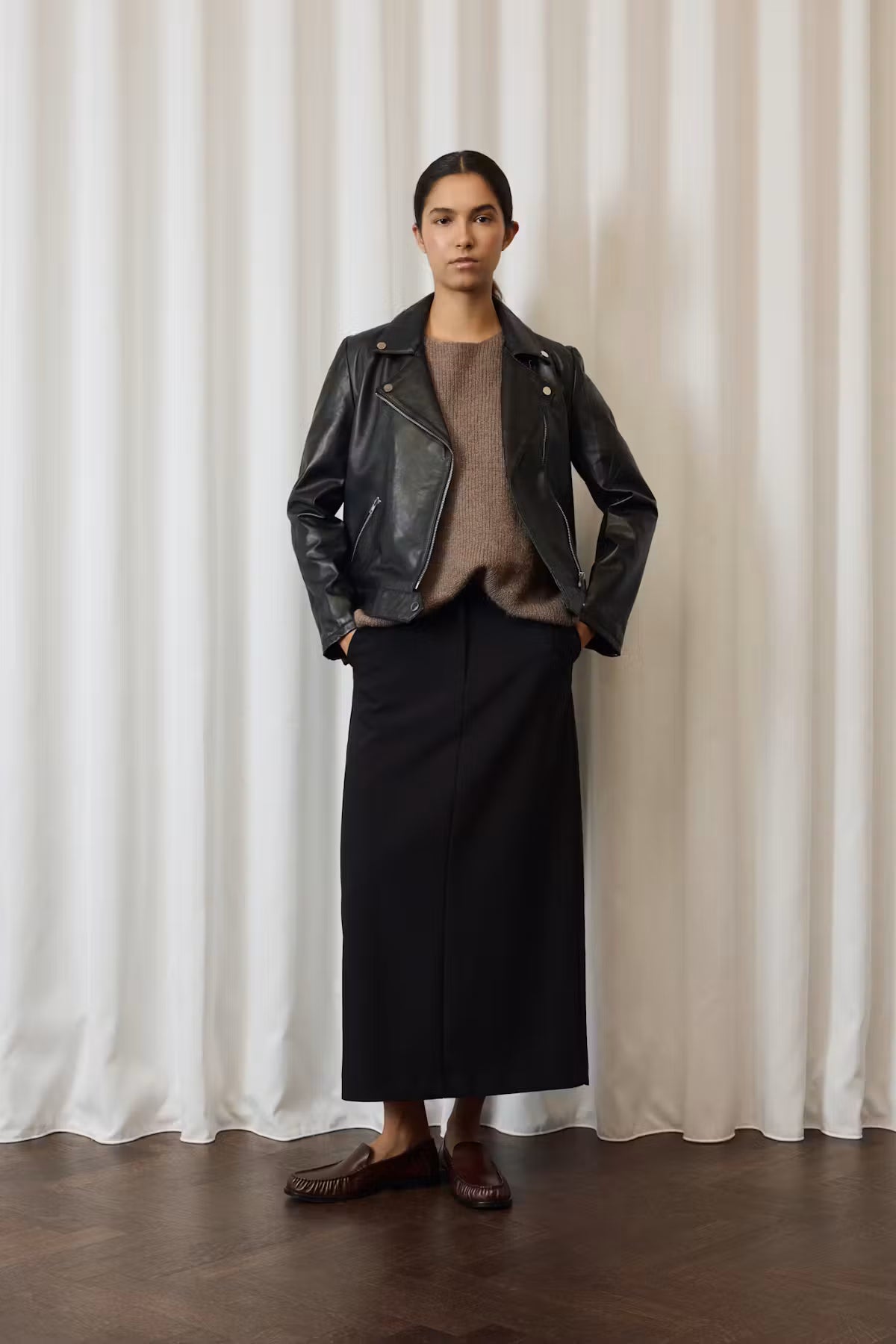 Soaked, Maeve Leather Jacket, Black
